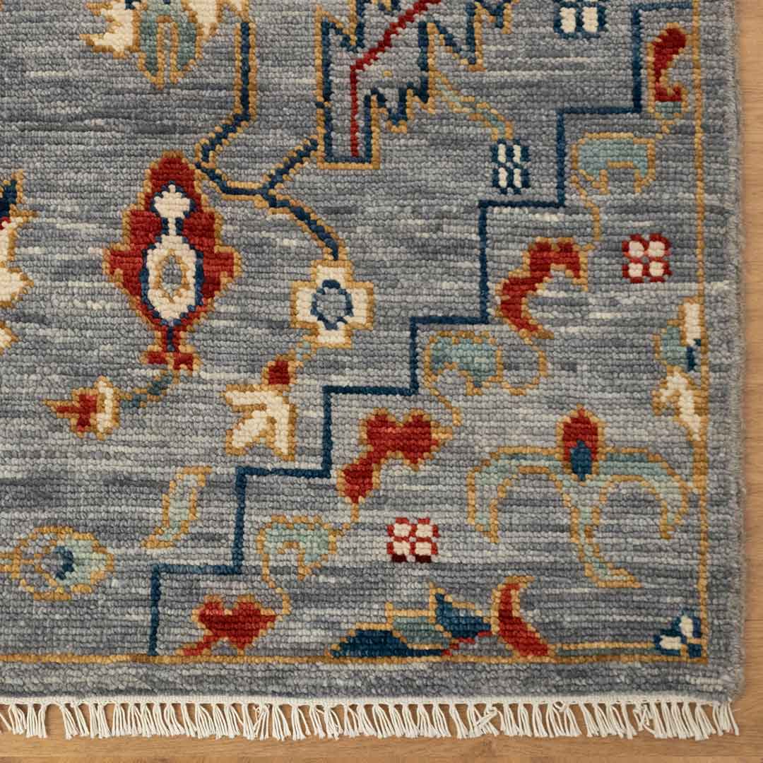 Grey Hand-Knotted Antique-Look Mahal Design | Best Carpet Living Room
